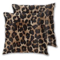 Capa de almofada Jbofyee Leopard Cheetah Print 50 x 50 cm, conjunto de 2 Capa de almofada Jbofyee Leopard Cheetah Print 50 x 50 cm, conjunto de 2