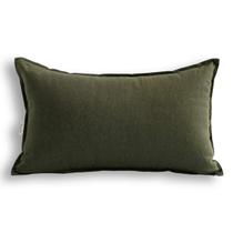 Capa de almofada Jeanerlor algodão e linho 30x50cm verde oliva Capa de almofada Jeanerlor algodão e linho 30x50cm verde oliva