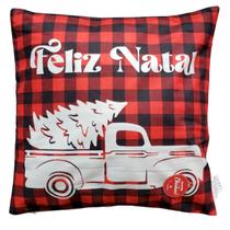 Capa De Almofada Lazer E Estilo Natal Caminhonete 45x45 Cm