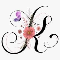 Capa de almofada Letra - Flores
