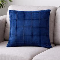 Capa de Almofada Linha Suede TLA Francesa Azul Capa de Almofada Linha Suede TLA Francesa Azul
