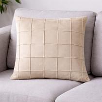 Capa de Almofada Linha Suede TLA Francesa Creme Capa de Almofada Linha Suede TLA Francesa Creme
