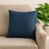 Capa de almofada linhao azul marinho 50x50
