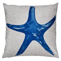 Capa De Almofada Linho Mar Estrela Cavalo Hotel Praia 45x45