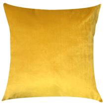 Capa de Almofada Lisa Amarelo Veludo 45x45cm Capa de Almofada Lisa Amarelo Veludo 45x45cm