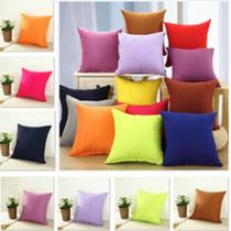 Capa De Almofada Lisa Com Ziper Varias Cores 45x45 Cm
