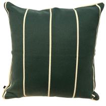 Capa De Almofada Listrada Verde E Branco - Espaço Casa
