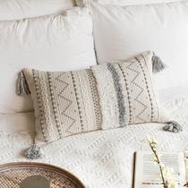 Capa de almofada lombar decorativa BlissBlush Grey 30x50cm
