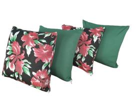 Capa de Almofada Malha Com Zíper Decoração Para Sala Lisas e Estampadas 4 Pçs