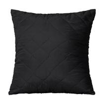 Capa de Almofada Matelada 45x45cm Lisa com Zíper Variação: Preto Capa de Almofada Matelada 45x45cm Lisa com Zíper Variação: Preto