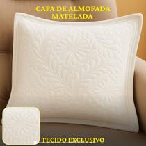 Capa de Almofada Matelada Prime Cheia Decorativa 45x45 Sofá Quarto Casal Premium Lisa