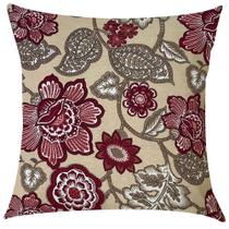 Capa de Almofada Maxi Floral Marsala Impermeável 45x45cm Capa de Almofada Maxi Floral Marsala Impermeável 45x45cm