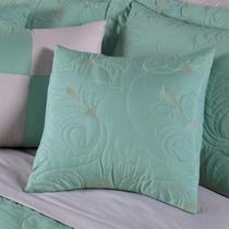 Capa de Almofada Melody Bordado 180 Fios Verde Malva