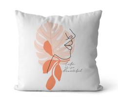 capa de almofada monstera mulher 45x45