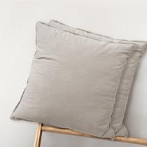 Capa de almofada MooMee 100% algodão lavado, linho 45x45cm