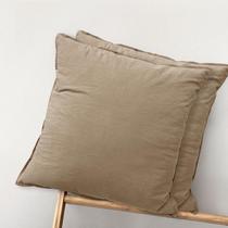 Capa de almofada MooMee 100% algodão lavado, linho 45x45cm