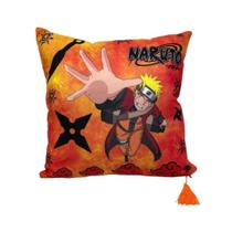 Capa De Almofada Naruto Laranja 40x40 Cm Decoração