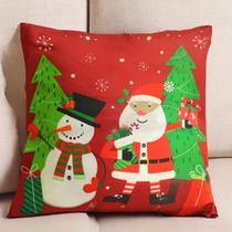 Capa De Almofada Natal Decorada Papai Noel/Feliz Natal 45cm Capa De Almofada Natal Decorada Papai Noel/Feliz Natal 45cm