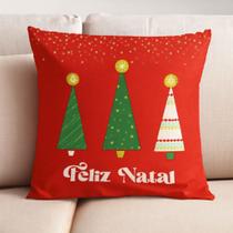 Capa De Almofada Natal Decorada Papai Noel/Feliz Natal 45cm Capa De Almofada Natal Decorada Papai Noel/Feliz Natal 45cm