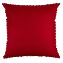 Capa de Almofada Natalina Lisa Aveludada com Cordão 43x43cm Capa de Almofada Natalina Lisa Aveludada com Cordão 43x43cm