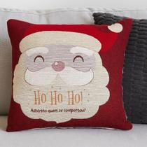 Capa de Almofada Natalina - Papai Noel - Ho Ho Ho