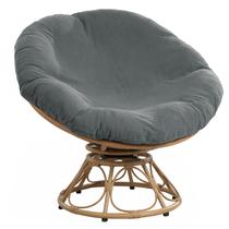 Capa de almofada Papasan HOMBYS Soft Slipcover cinza escuro 44-48 polegadas Capa de almofada Papasan HOMBYS Soft Slipcover cinza escuro 44-48 polegadas