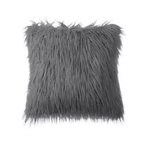 Capa de almofada para cabelos longos cinza escuro 45x45 cm