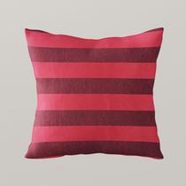 Capa de almofada para sofá em jacquard listras vermelhas - ARK