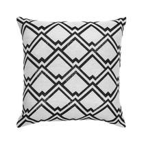 Capa De Almofada Para Sofá Geométrico Preto E Branco