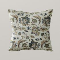 Capa de almofada para sofá suede floral amarelo queimado