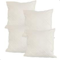 Capa de Almofada Para Sofá Suede Veludo 45x45 Kit Conjunto 4 Pçs Luxo