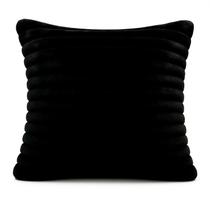Capa de Almofada Pelúcia Luxo Soft Wave Decoração Preto Sofá Cama Sala de Estar 45x45 Novadecora Capa de Almofada Pelúcia Luxo Soft Wave Decoração Preto Sofá Cama Sala de Estar 45x45 Novadecora