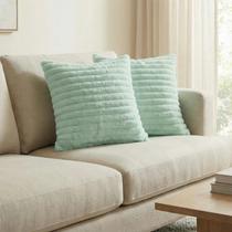 Capa de Almofada Pelúcia Luxo Soft Wave Decoração Verde Bebê Sofá Cama Sala de Estar 45x45 Novadecora Capa de Almofada Pelúcia Luxo Soft Wave Decoração Verde Bebê Sofá Cama Sala de Estar 45x45 Novadecora