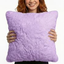 Capa de Almofada Pelúcia Pelo Curto Luxo Soft Lilás Para Sofá Novadecora Capa de Almofada Pelúcia Pelo Curto Luxo Soft Lilás Para Sofá Novadecora