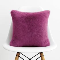Capa de Almofada Pelúcia Pelo Curto Luxo Soft Roxa Para Sofá Novadecora