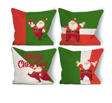 Capa de almofada personalizada com zíper natal 04pç vazia Capa de almofada personalizada com zíper natal 04pç vazia