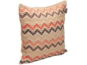 Capa de Almofada Quadrada 45x45cm Lartex - Jacquard Hog Zig Zag Grande Laranja