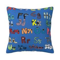 Capa De Almofada Quadrada Com Zíper Para Meninos, Tema Vilão Do Alfabeto, Decoração Para Sala De