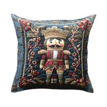 Capa De Almofada Quebra-Nozes De Natal Com Bordado Imitação 2D Decoração De Festa De Natal 2025 2026