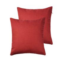 Capa de almofada RainRoad, algodão vermelho, linho, 45 x 45 cm, conjunto de 2
