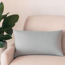 CAPA DE ALMOFADA RETANGULAR BAGUETE LINHAO CINZA ESCURO 30x50