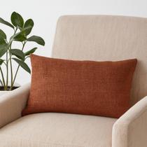 CAPA DE ALMOFADA RETANGULAR BAGUETE LINHAO TERRACOTA 30x50