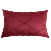 Capa de Almofada Retangular Baguete Suede Drapeada 50x30 Várias Cores