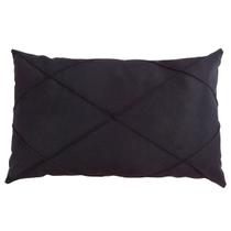 Capa de Almofada Retangular Baguete Suede Drapeada 50x30 Várias Cores