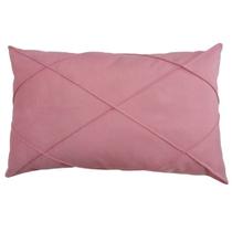 Capa de Almofada Retangular Baguete Suede Drapeada 50x30 Várias Cores