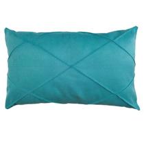 Capa de Almofada Retangular Baguete Suede Drapeada 50x30 Várias Cores