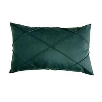Capa de Almofada Retangular Baguete Suede Drapeada 50x30 Várias Cores