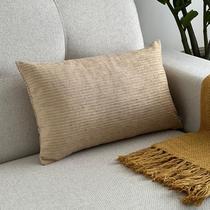 CAPA DE ALMOFADA RETANGULAR CHENILE DOURADO 30x50