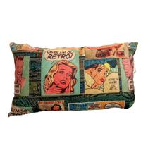 Capa de almofada retangular com estampa vintage