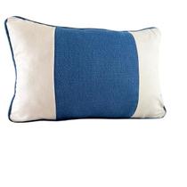 Capa de almofada retangular - em linho - azul